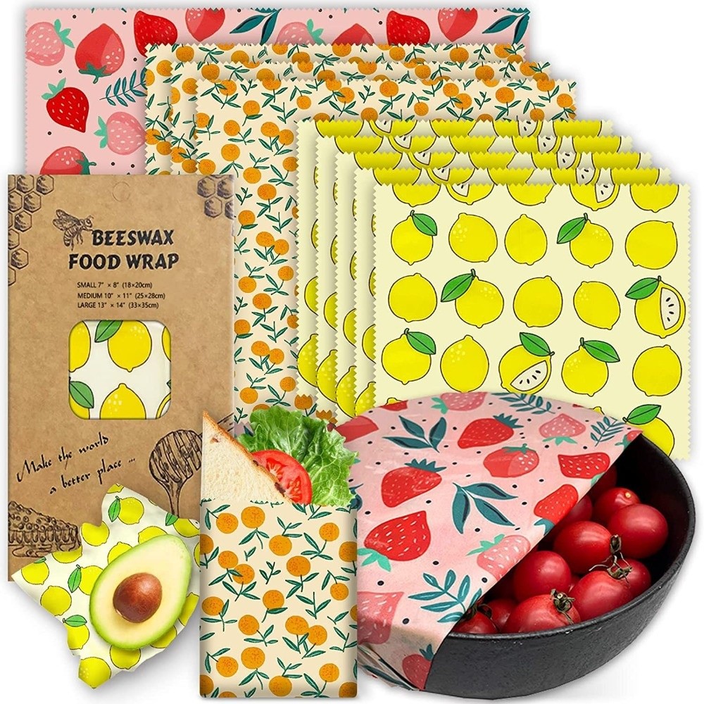 9pcs Multi Size Beeswax Food W - Beeswax Food Cover ulasan dan harga