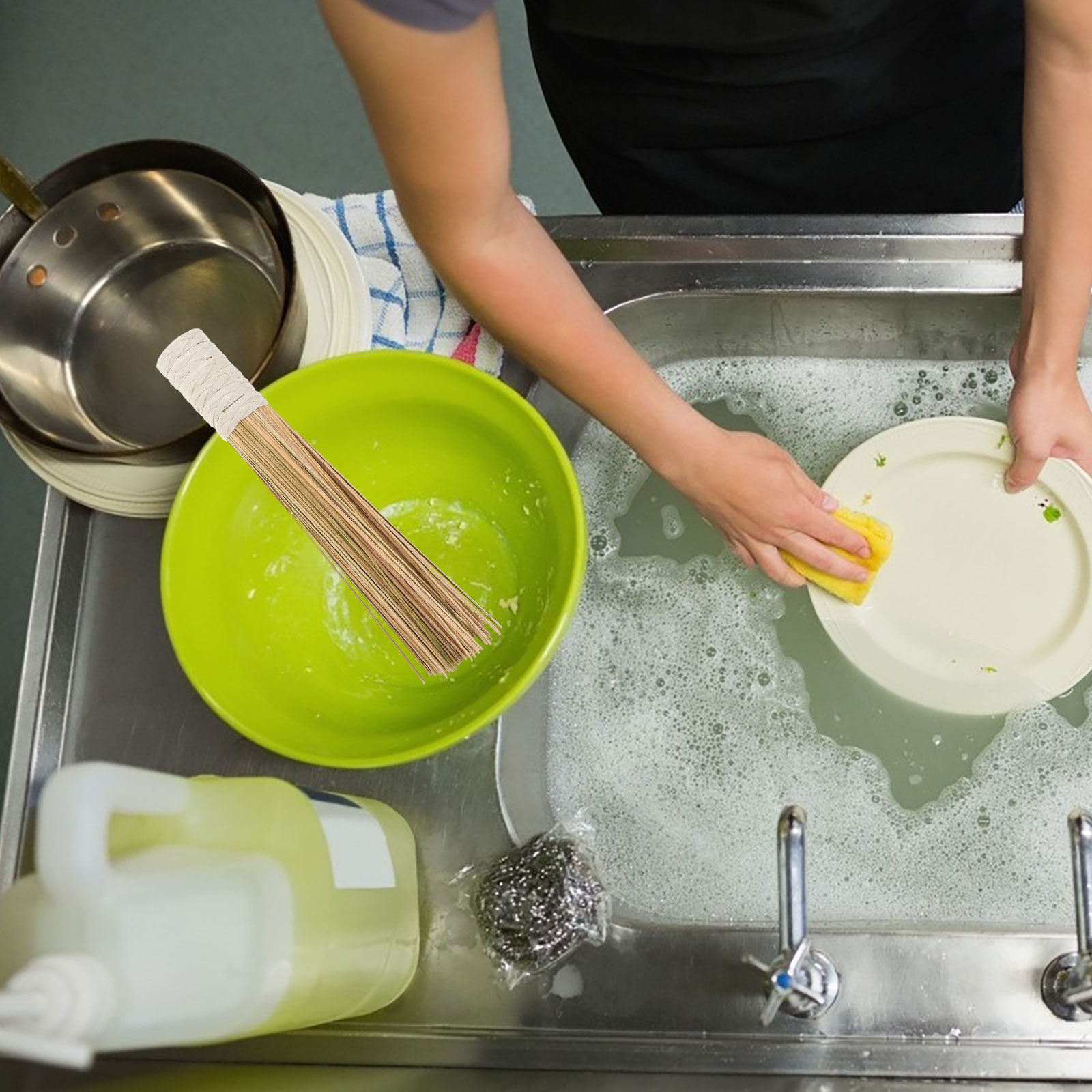 2 Pcs Cleaning Products Brush  - Dish Brush Bamboo ulasan dan harga