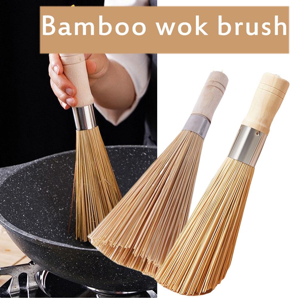 Natural Bamboo Pot Brush Long  - Dish Brush Bamboo ulasan dan harga