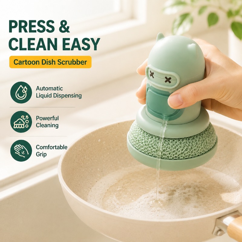 Kitchen Cartoon Press Bottle B - Dish Brush Bamboo ulasan dan harga