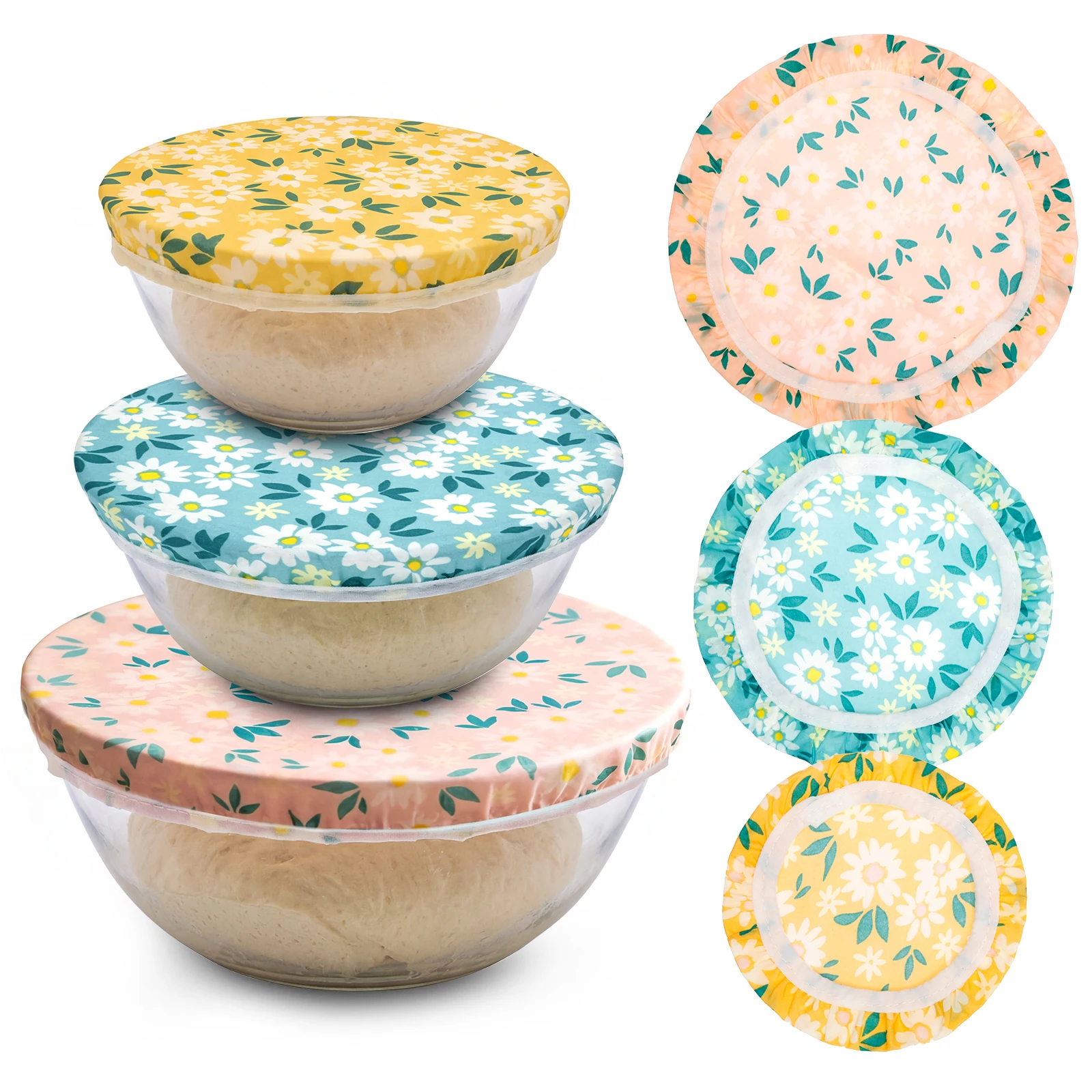 3Pcs Bowl Covers Cotton Beeswa - Beeswax Food Cover ulasan dan harga