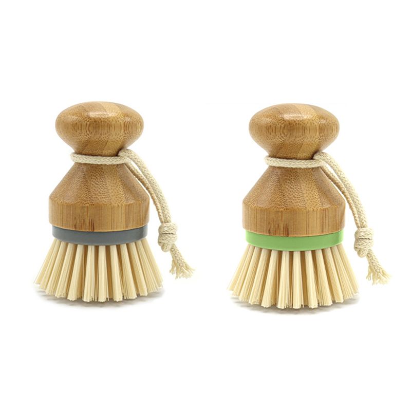 AC76-2 Pack Kitchen Cleaning B - Dish Brush Bamboo ulasan dan harga