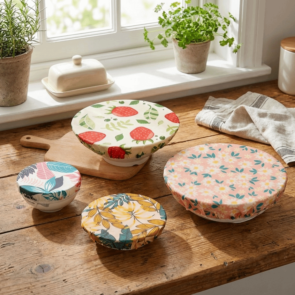 Anti Dust Beeswax Cloth Bowl C - Beeswax Food Cover ulasan dan harga
