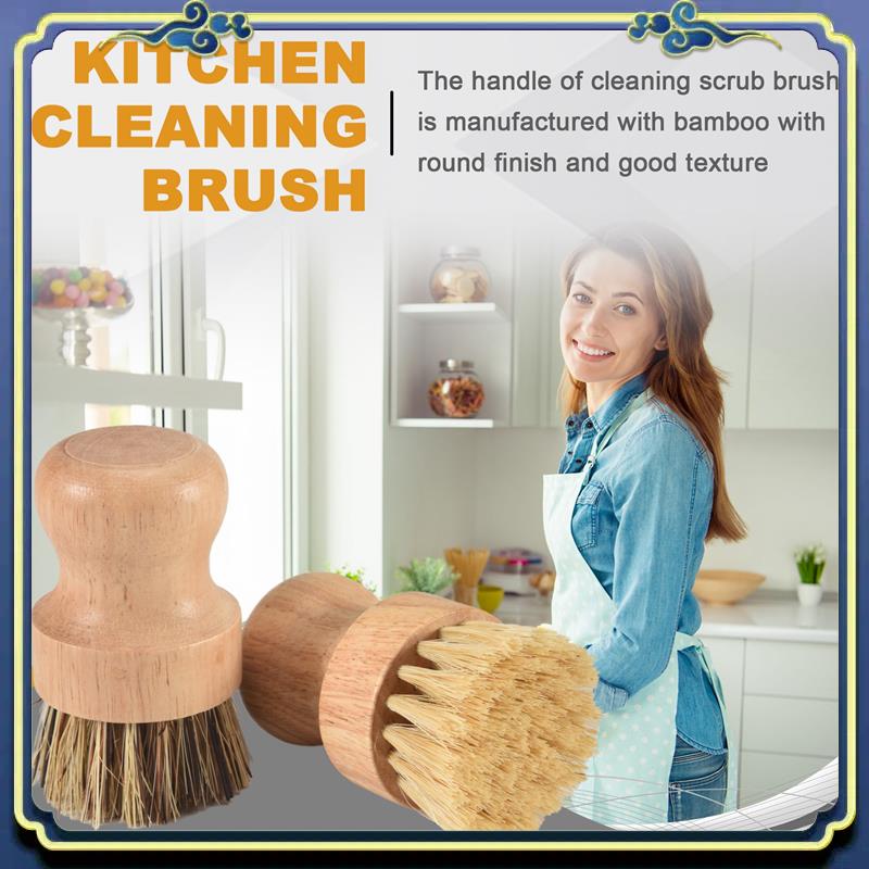 A56P-Bamboo Dish Brush 2Pcs Ba - Dish Brush Bamboo ulasan dan harga
