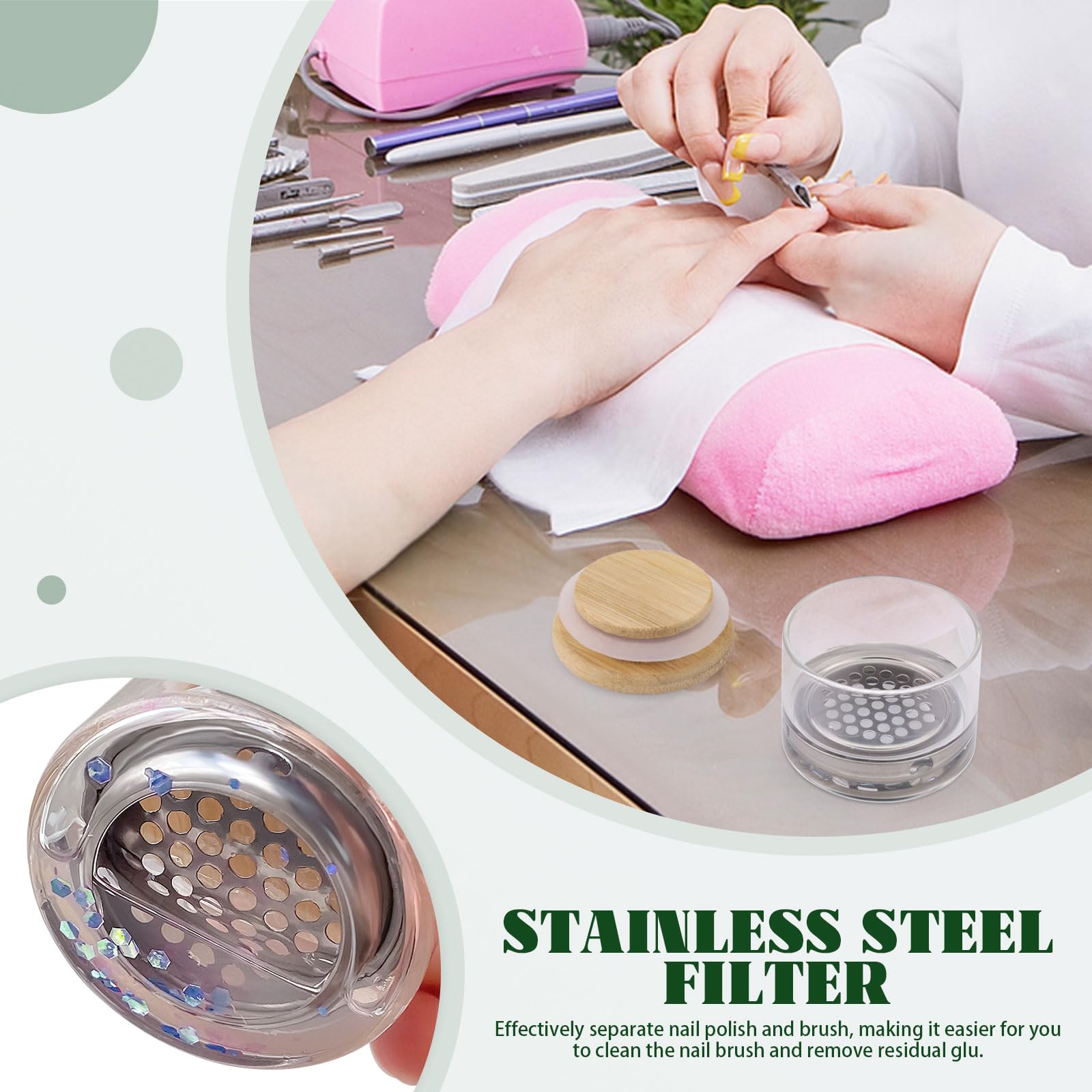 Nail Art Brushes Washing Cup N - Dish Brush Bamboo ulasan dan harga