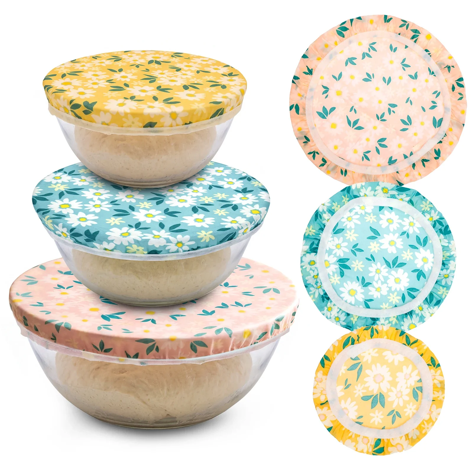 3Pcs Bowl Covers Cotton Beeswa - Beeswax Food Cover ulasan dan harga
