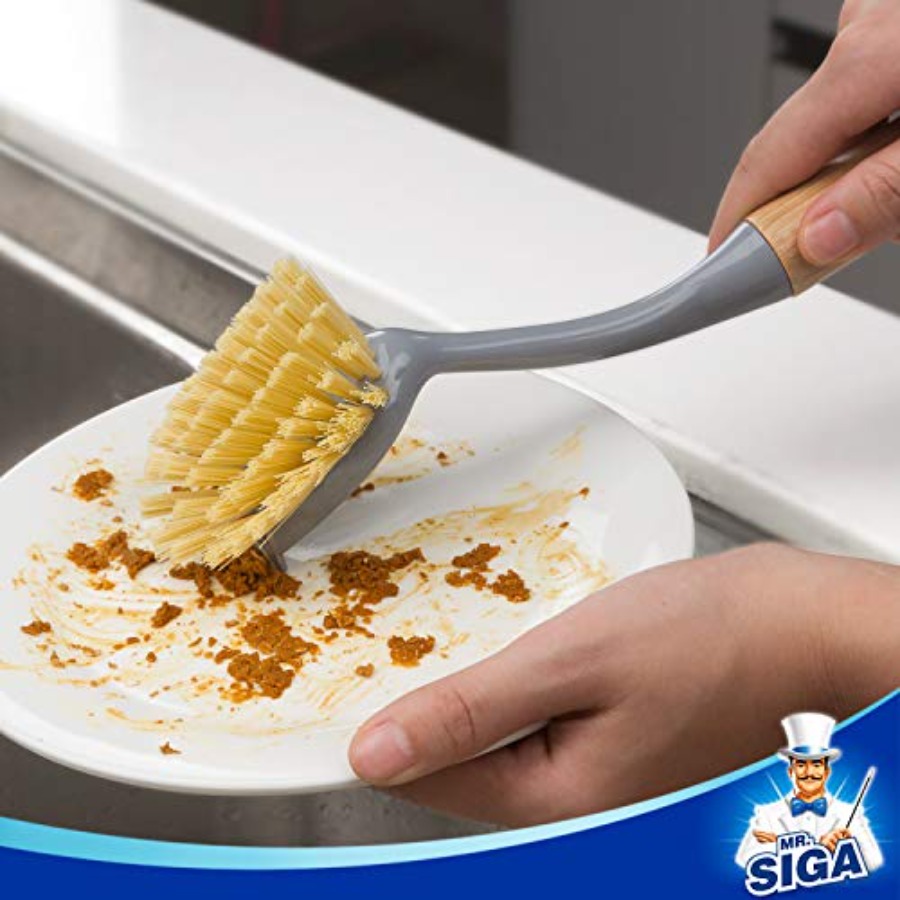 Dish Brush with Bamboo Handle  - Dish Brush Bamboo ulasan dan harga