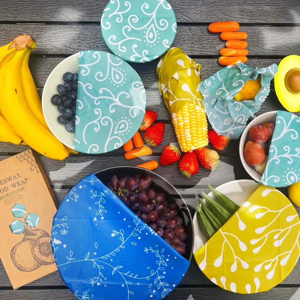 9pcs Multi Size Beeswax Food W - Beeswax Food Cover ulasan dan harga